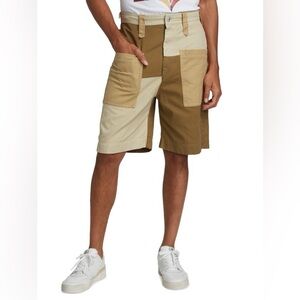 Isabel Marant Men’s Khaki Patchwork Shorts